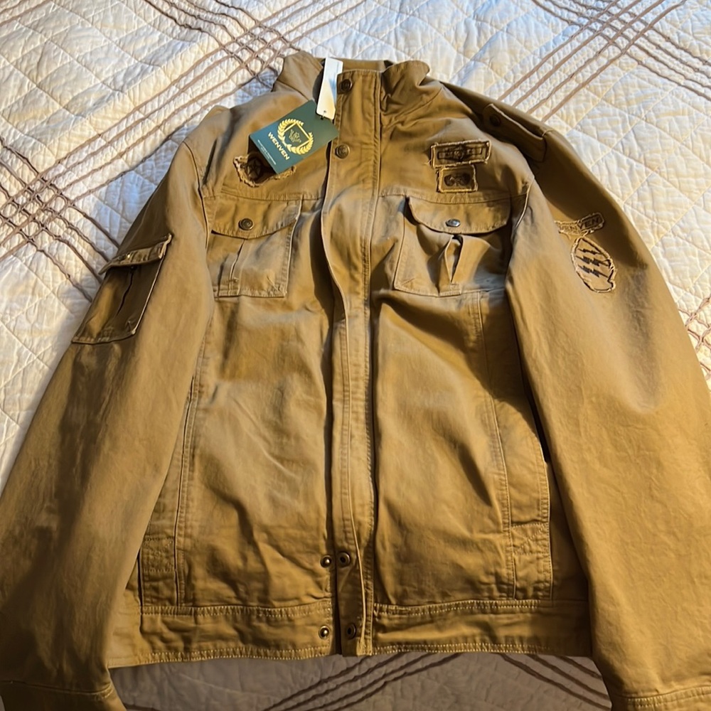 Wenven Tan Bomber Style Jacket
